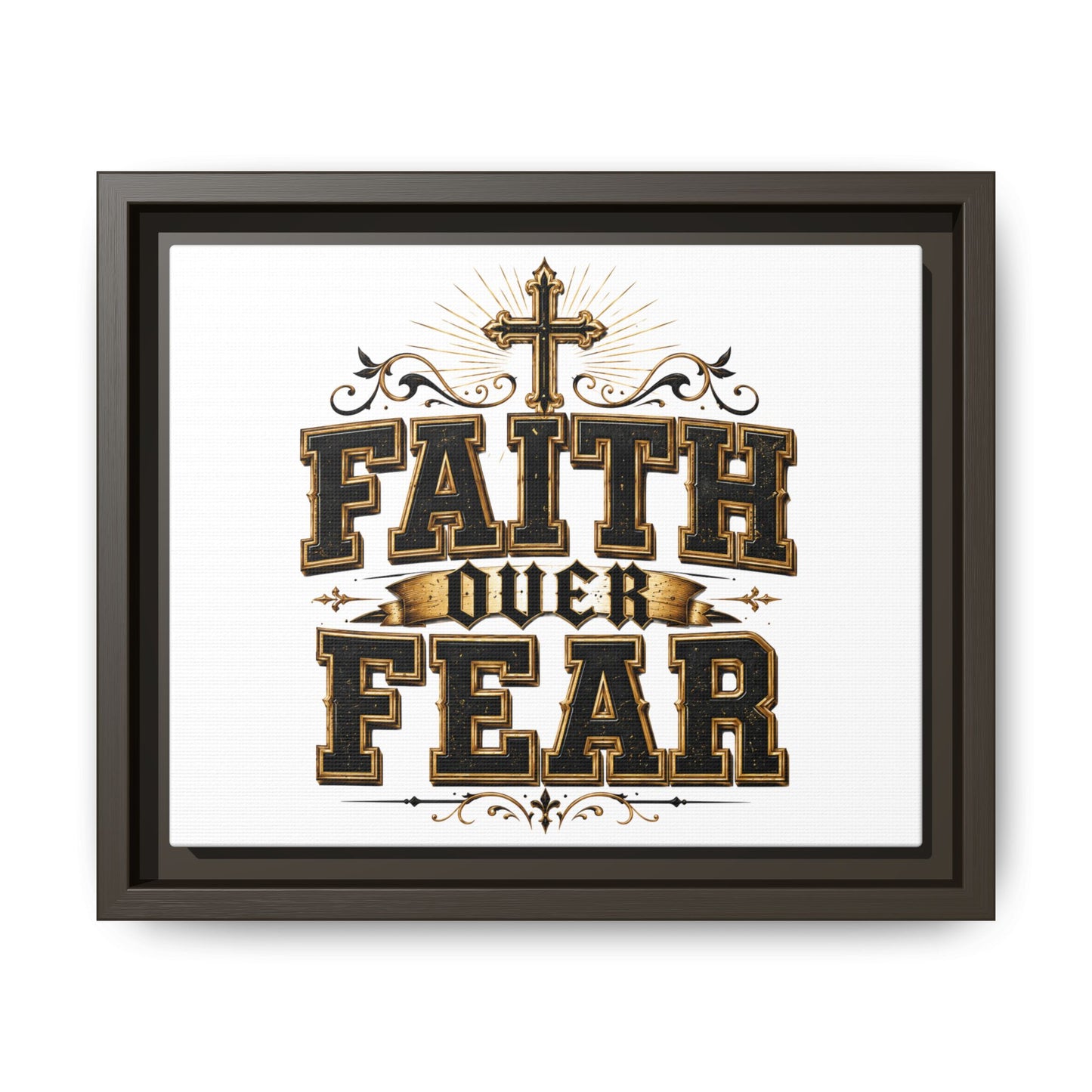 Faith Over Fear Framed Canvas Wall Art