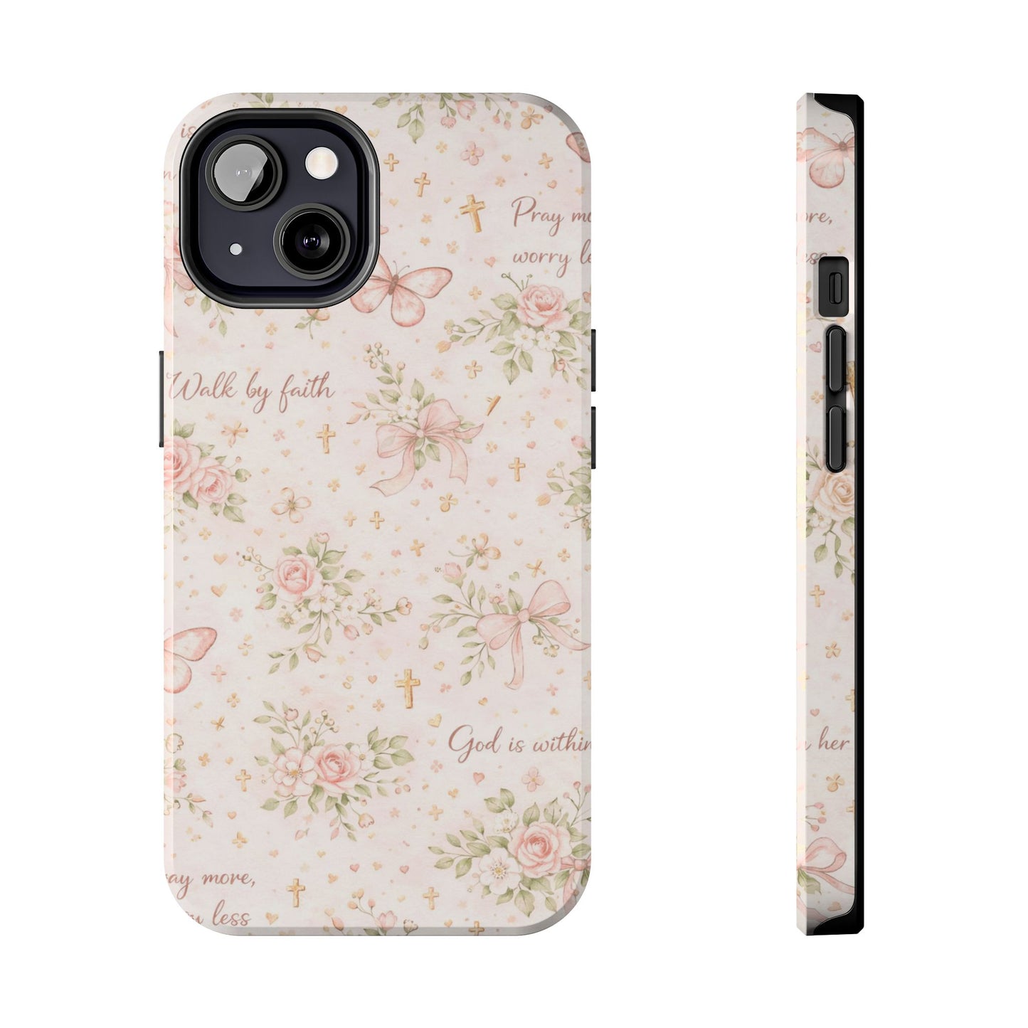 Walk By Faith Phone Case | Christian Floral iPhone Case