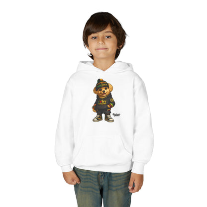 Kids Teddy Bear Hoodie — 'I Love My Culture' Streetwear Youth Sweatshirt