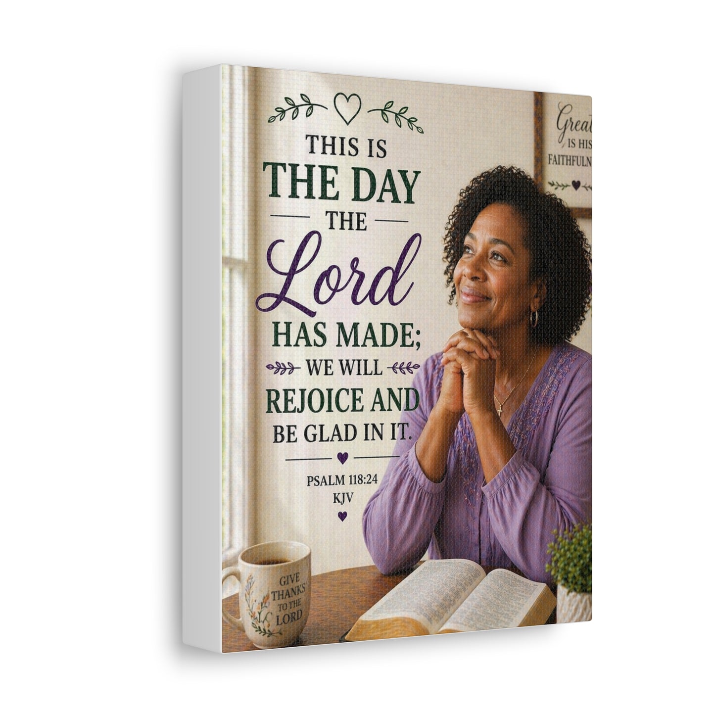 Stretched Canvas - "This Is The Day The Lord Has Made" Inspirational Psalm 118:24 Wall Art
