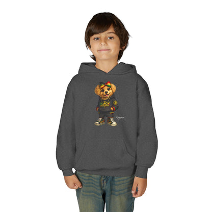 Youth Hoodie — Black Excellence Bear Graphic Sweatshirt (Kids)