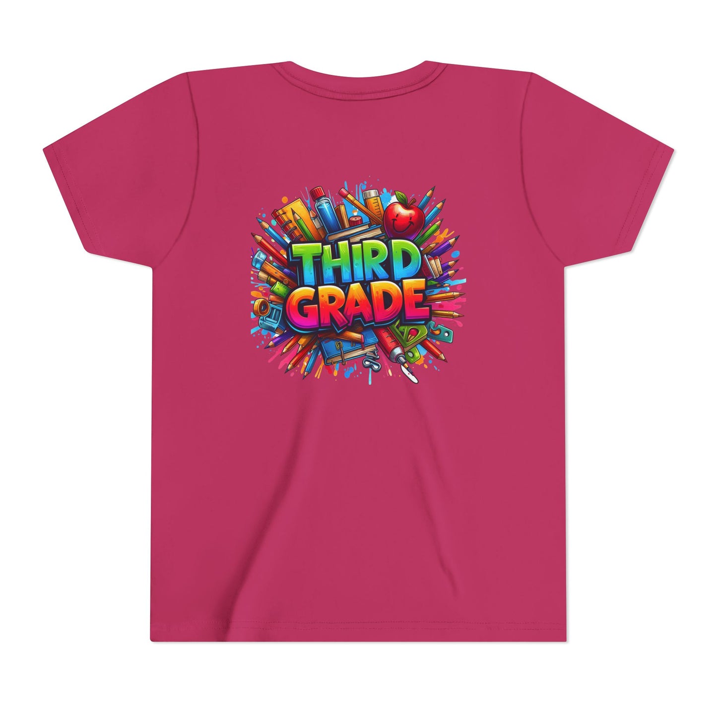 Third Grade Kids' T-Shirt – Colorful School Supplies Back-to-School Tee