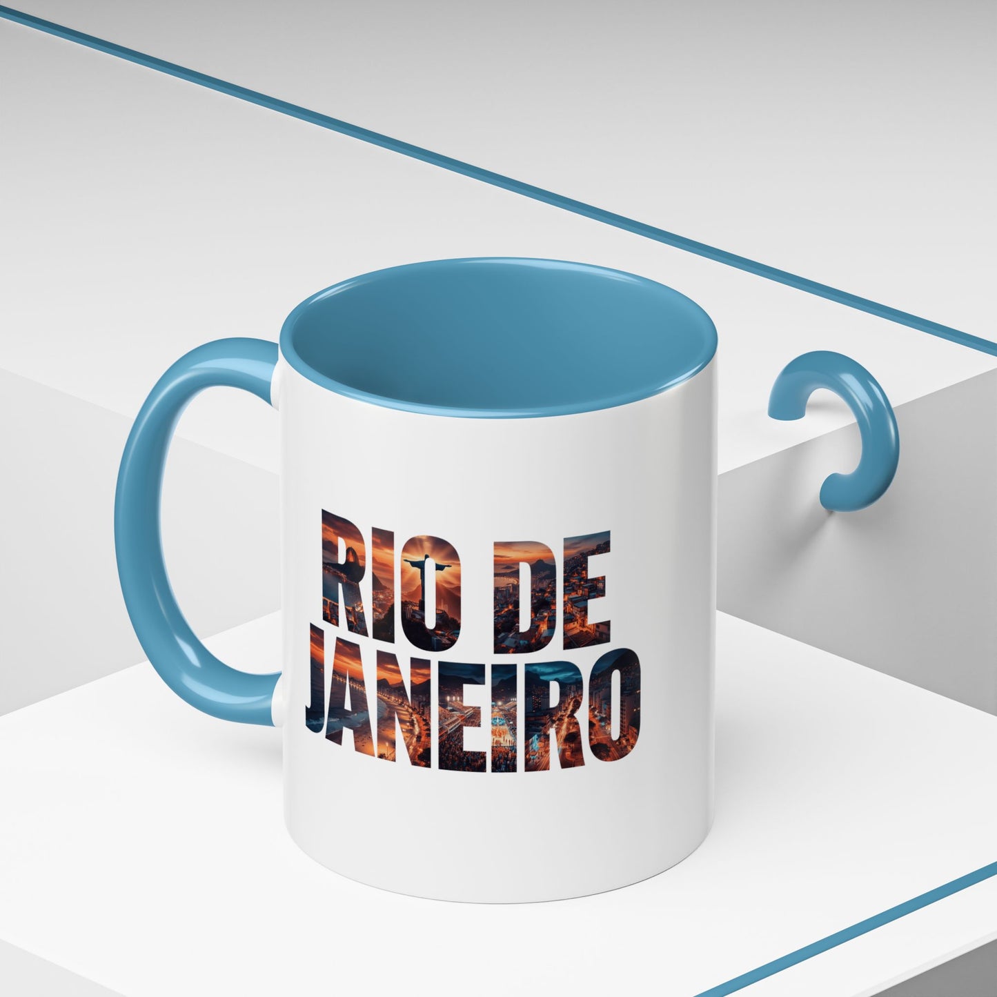 Rio de Janeiro Accent Coffee Mug — Scenic Typography Coffee Mug (11/15oz)
