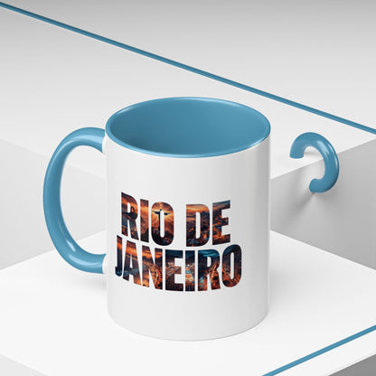 Rio de Janeiro Accent Coffee Mug — Scenic Typography Coffee Mug (11/15oz)