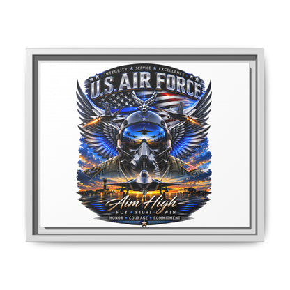 U.S. Air Force 'Aim High' Framed Canvas Print