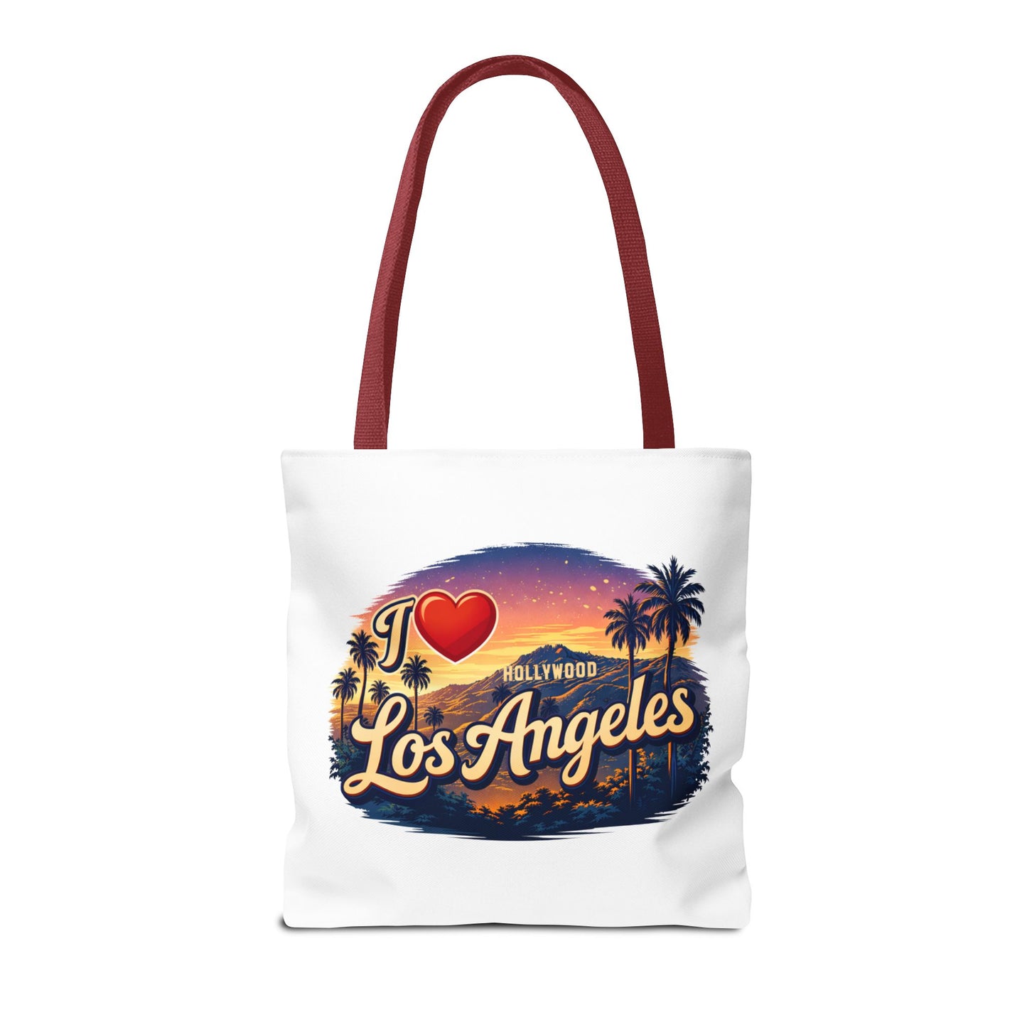 I  Los Angeles Tote Bag – Retro Sunset Hollywood Palm Tree Beach Souvenir