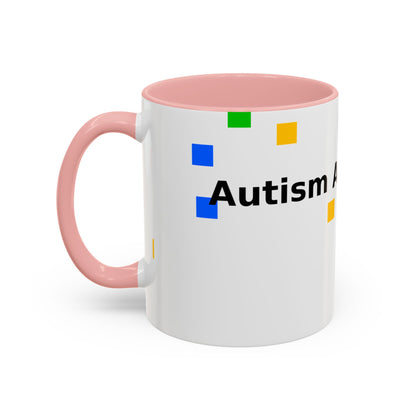 Autism Acceptance Accent Coffee Mug – Colorful Puzzle Square Design (11/15 oz)