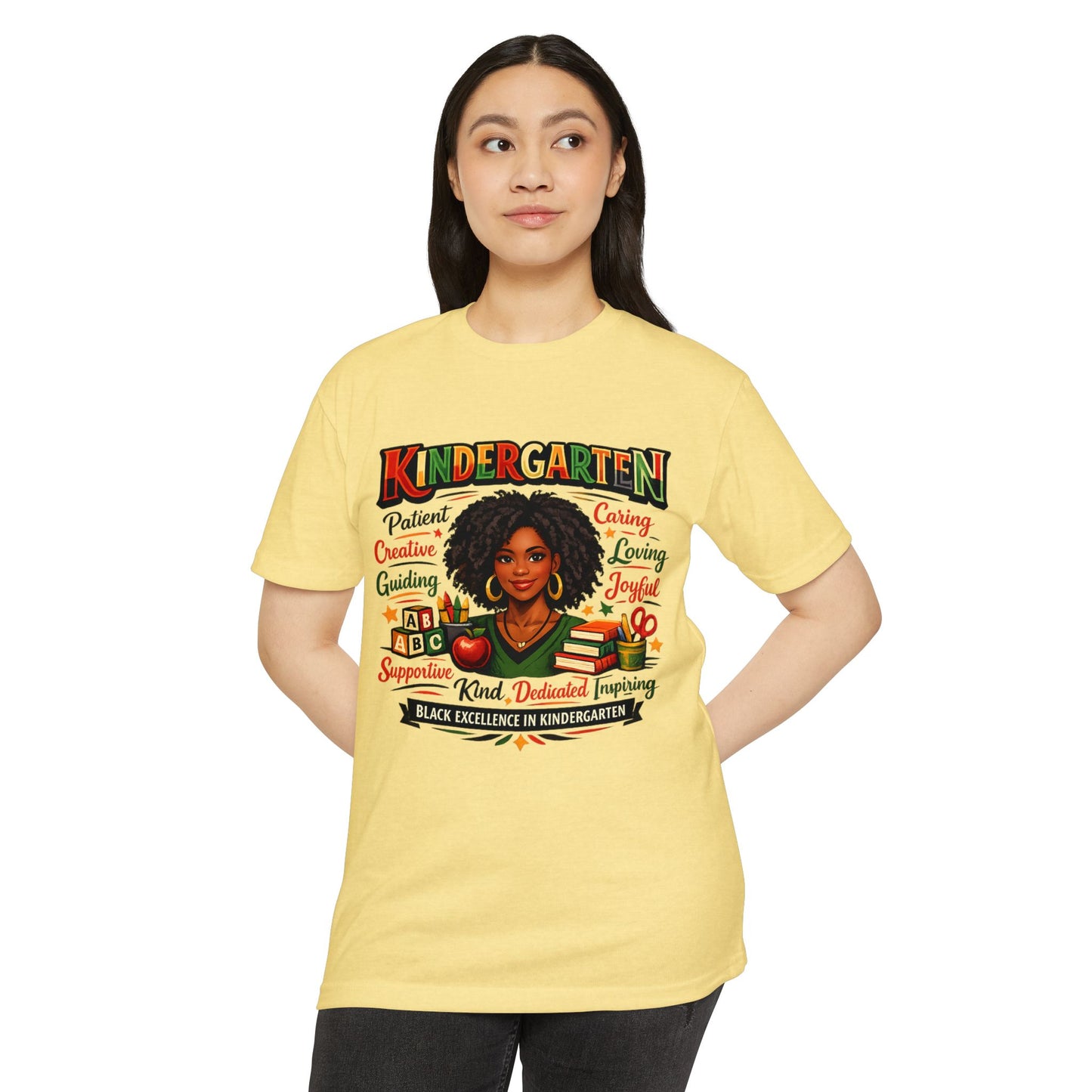 Kindergarten Teacher T-Shirt – Black Excellence in Kindergarten Design