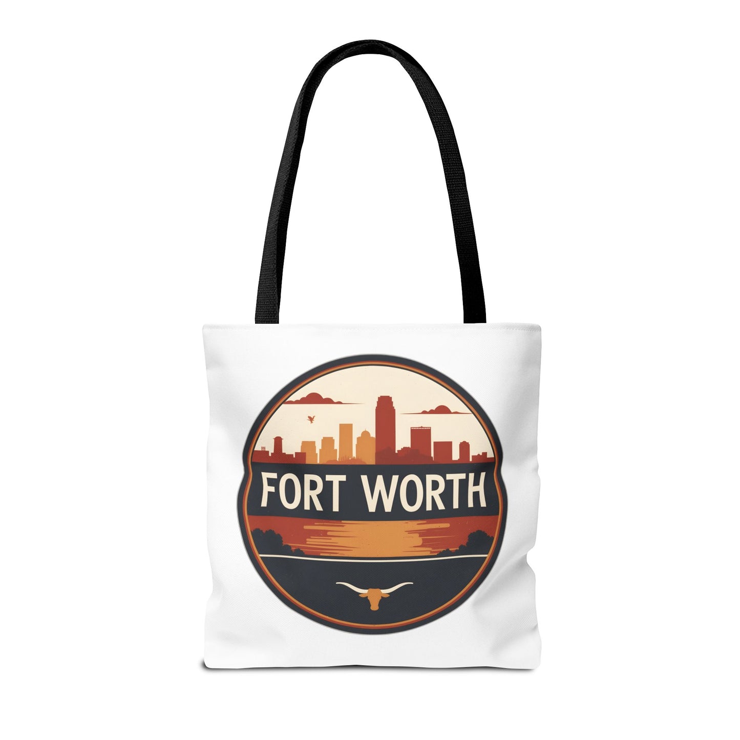 Fort Worth Skyline Tote Bag — Vintage Texas Cityscape Tote
