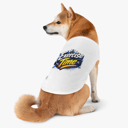 Exercise Time Pet Tank Top — Funny Workout Dog Shirt