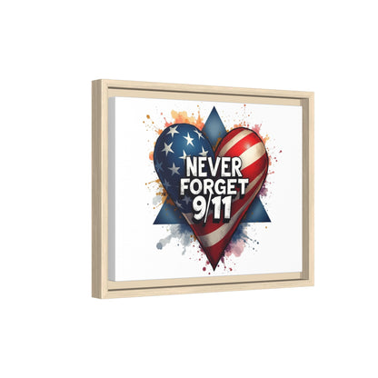 Never Forget 9/11 Framed Canvas Print