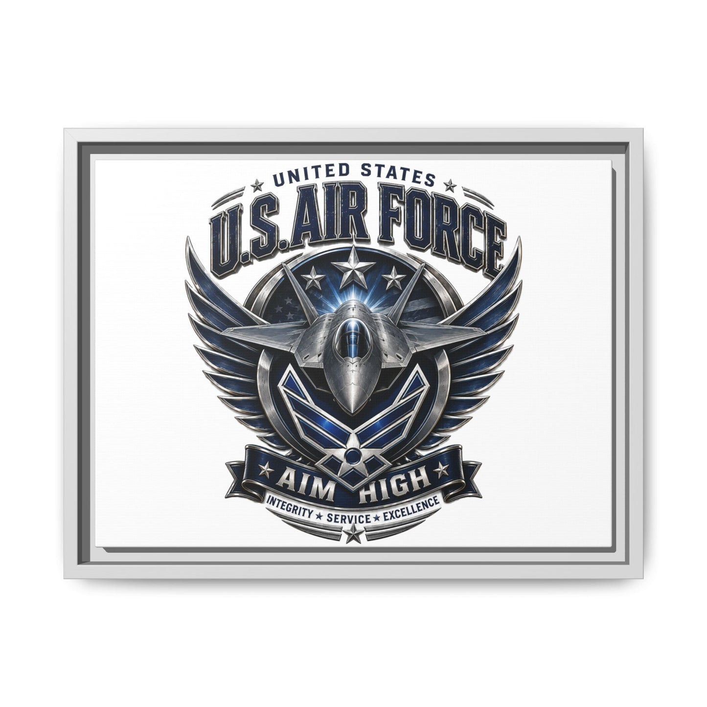 U.S. Air Force 'Aim High' Framed Canvas Print