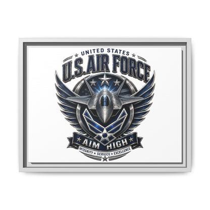 U.S. Air Force 'Aim High' Framed Canvas Print