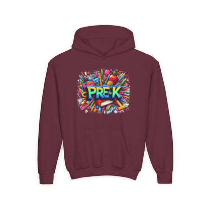 Pre-K Kids Hoodie — Colorful Back-to-School Preschool Sweatshirt