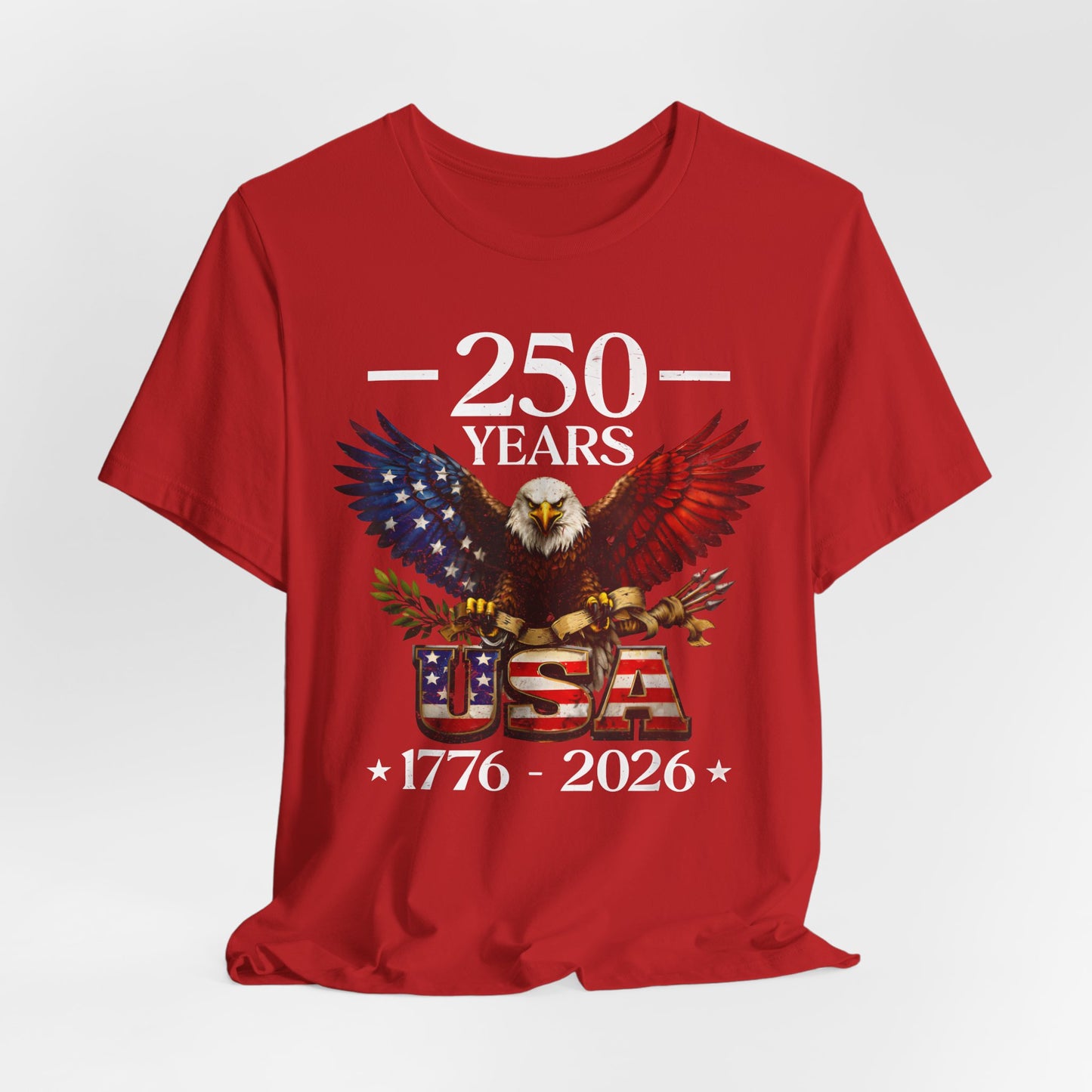 250 Years USA Eagle T-Shirt — 1776–2026 Patriotic Anniversary Tee