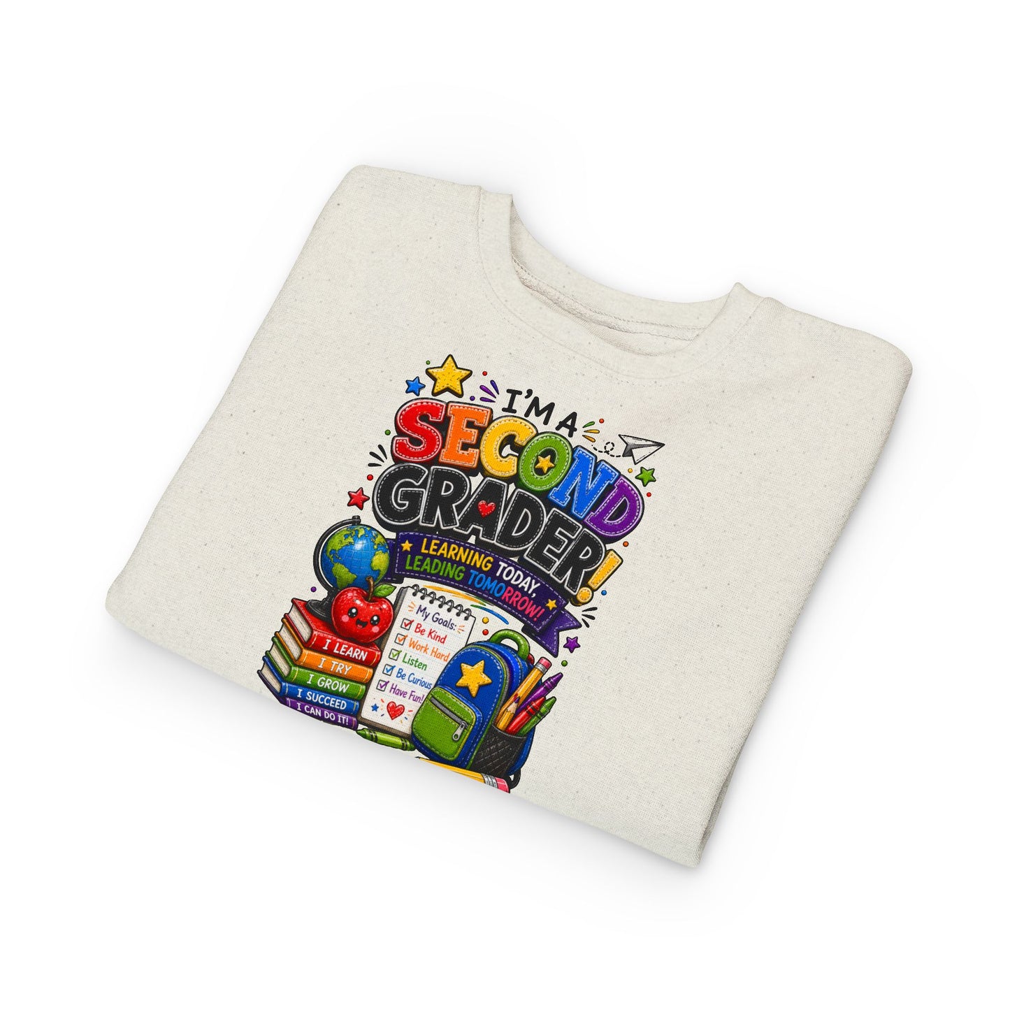 I'm a Second Grader Toddler Sweatshirt — Cute Back-to-School Kids Crewneck