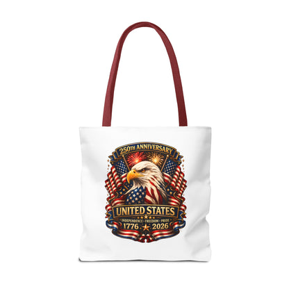 250th Anniversary United States Eagle Tote Bag — 1776–2026 Patriotic Cotton Tote