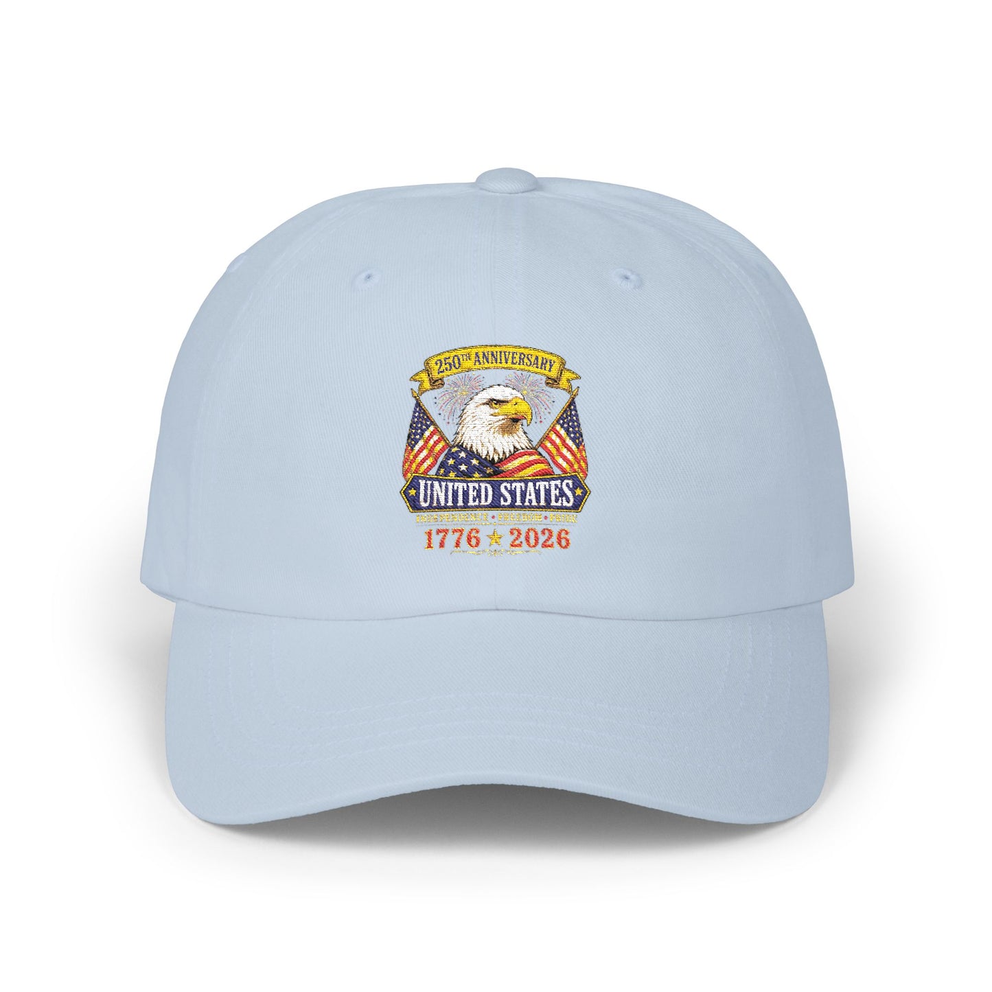 Patriotic Eagle Dad Cap — United States 1776-2020 Embroidered Baseball Hat