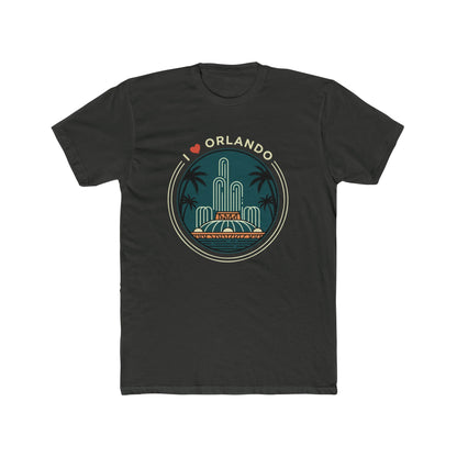 Orlando Fountain Retro Graphic Tee — I  Orlando Travel T‑Shirt
