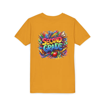 Second Grade Youth Tee — Colorful Back-to-School Kids T-Shirt