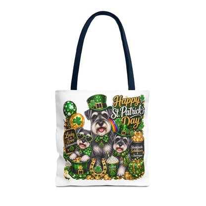St. Patrick's Day Schnauzer Tote Bag – Happy St. Patrick’s Day Dogs Design
