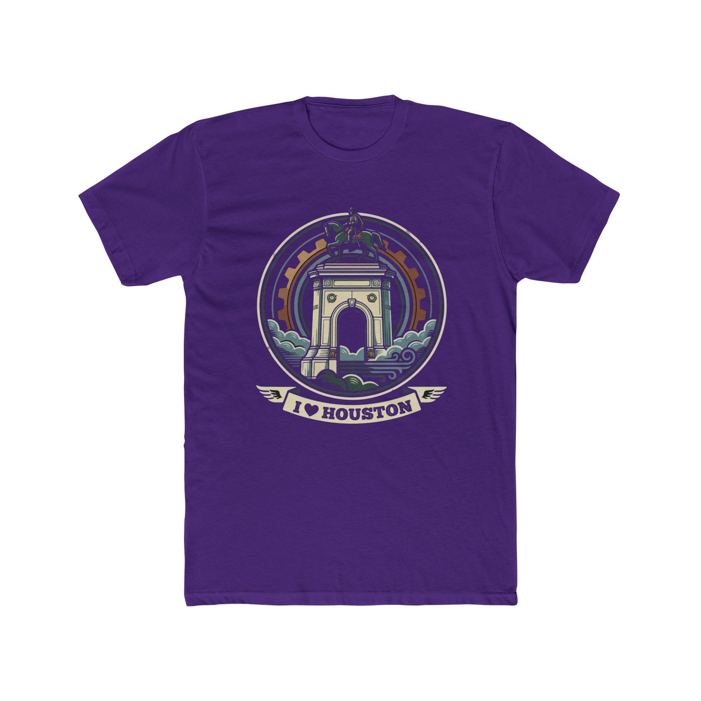 I  Houston T-Shirt — Vintage Monument Cityscape Tee for Locals & Tourists
