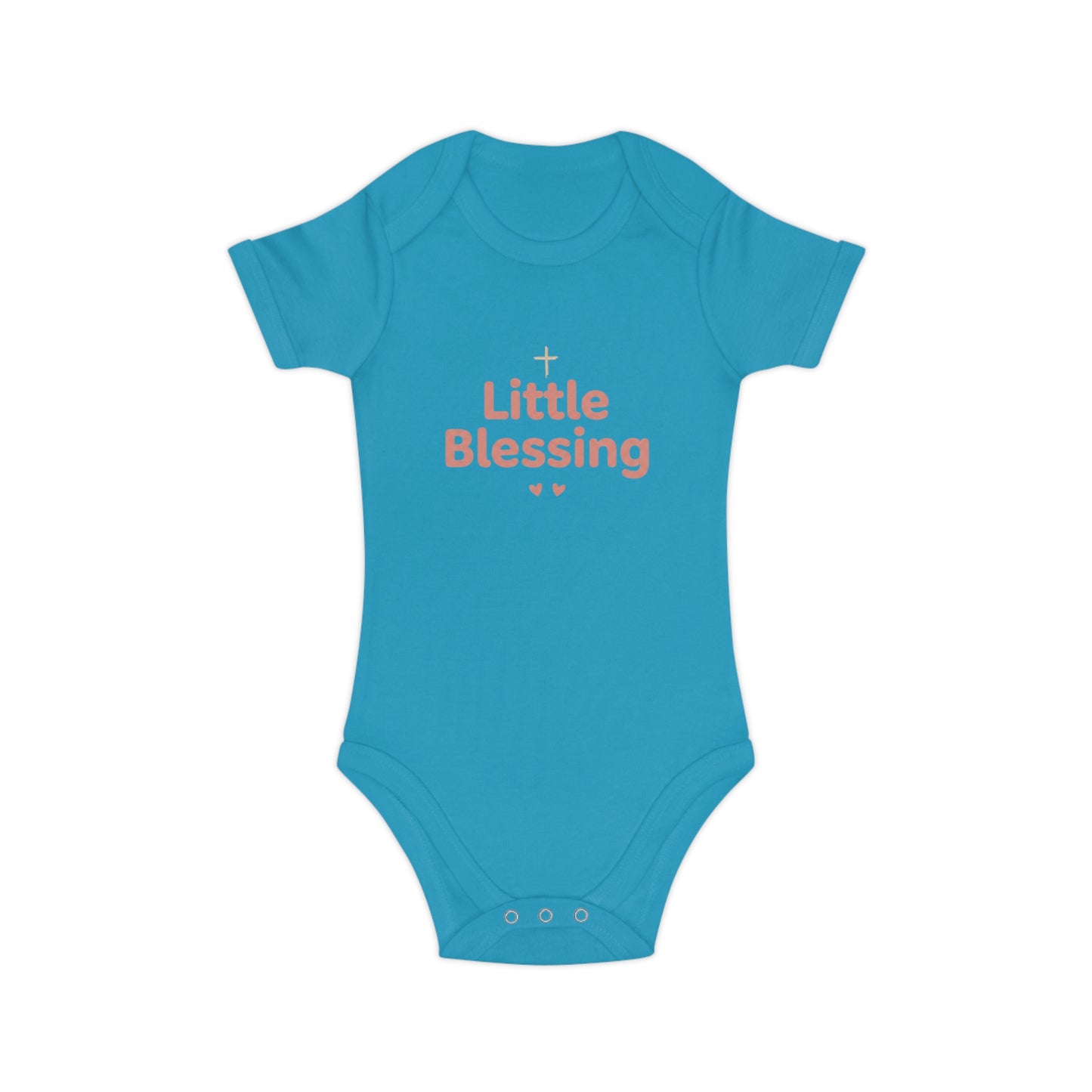Baby Bodysuit - "Little Blessing" Combed Cotton Infant Onesie