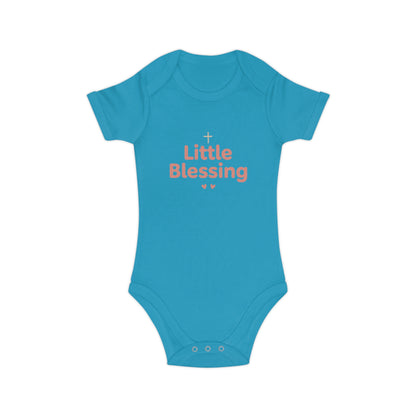 Baby Bodysuit - "Little Blessing" Combed Cotton Infant Onesie