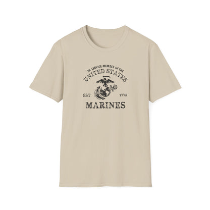 In-service Member of the United States Est 1775 Marines T‑Shirt