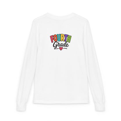 Fourth Grade Long Sleeve Tee — Colorful Kids School Shirt