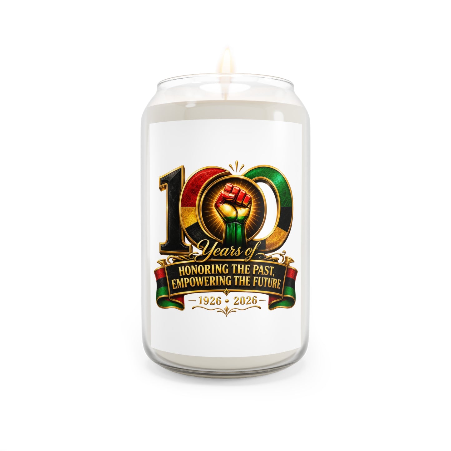 Candle — 100 Years: "Honoring the Past, Empowering the Future" Scented Soy Candle (1926–2026)