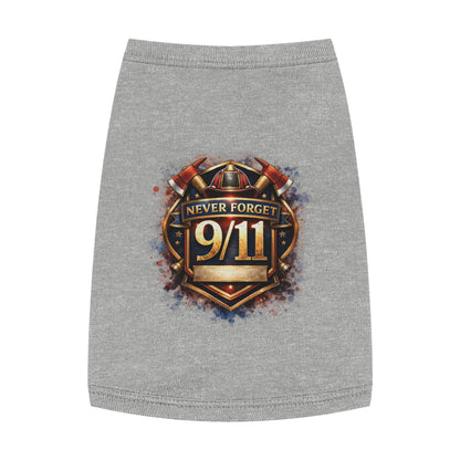 Pet Tank Top - "Never Forget 9/11" Memorial Dog Shirt