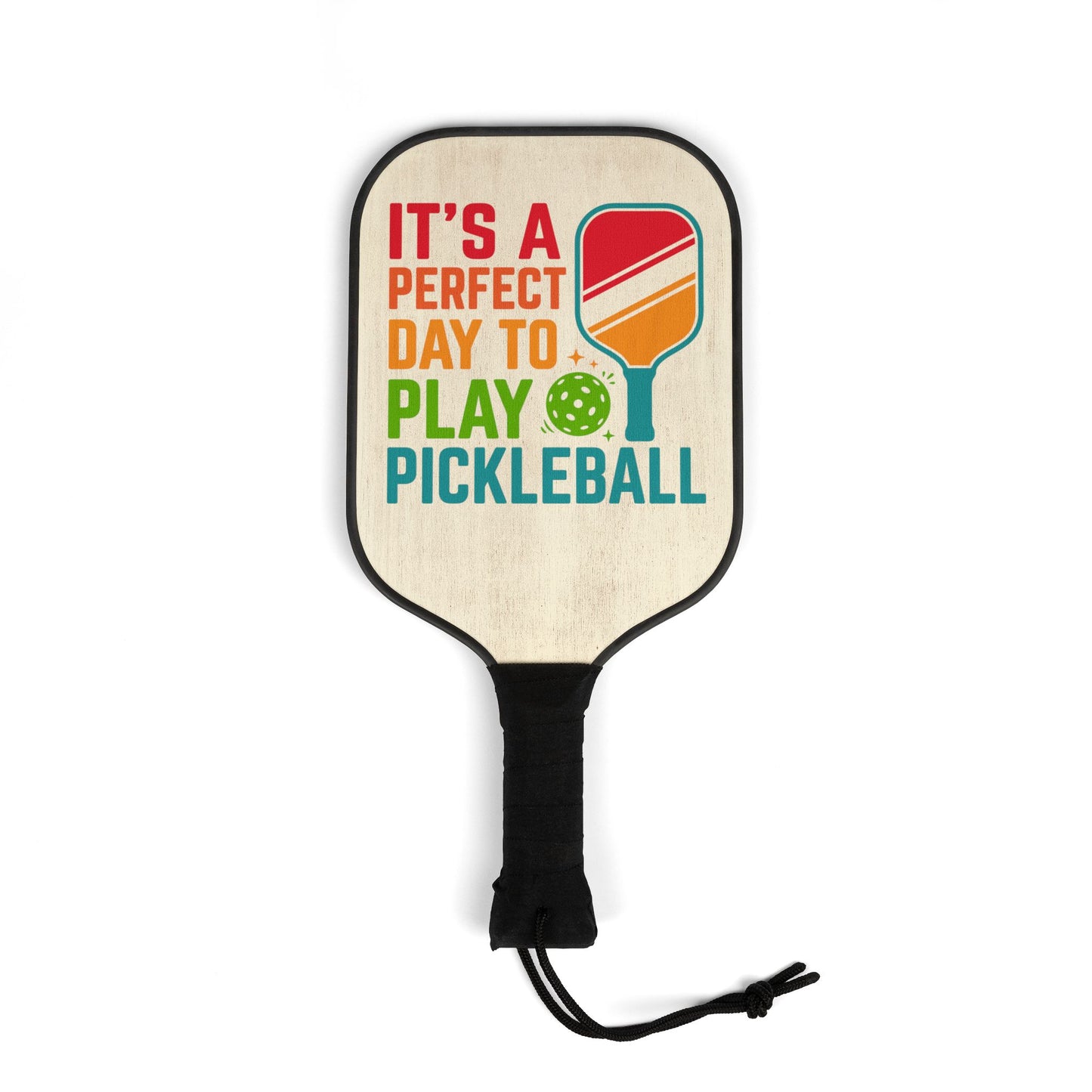 Pickleball Paddles - "It's a Perfect Day to Play Pickleball" Retro Set (2-Pack)