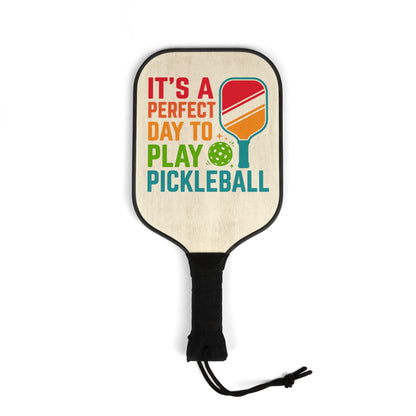Pickleball Paddles - "It's a Perfect Day to Play Pickleball" Retro Set (2-Pack)