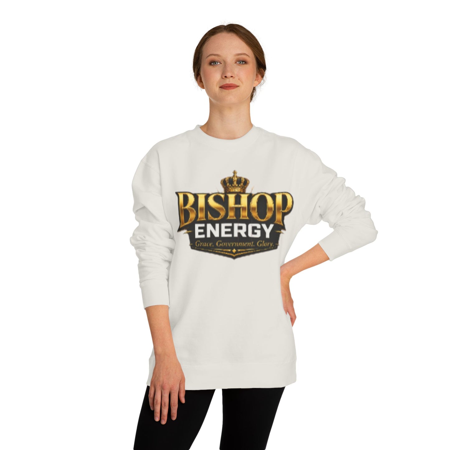 Bishop Energy Crewneck Sweatshirt — Gold Crown Logo Streetwear