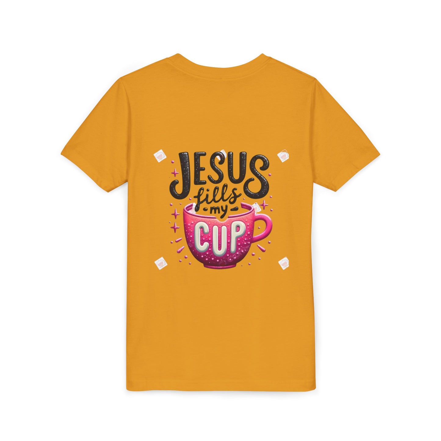 Jesus Fills My Cup Youth Tee — Christian Faith Kids Shirt