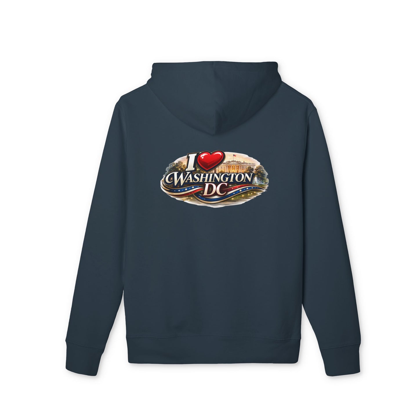 Washington DC Hoodie - "I  Washington DC" Tourist Sweatshirt, Capital Landmark Travel Souvenir