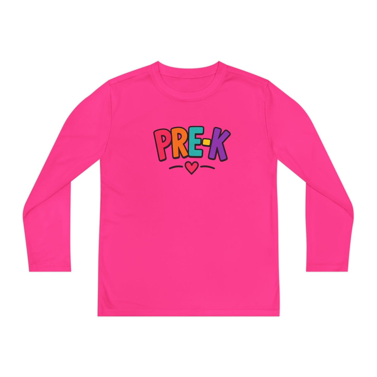 Pre-K Kids Long Sleeve Tee — Colorful Cute PreK Shirt for Preschoolers