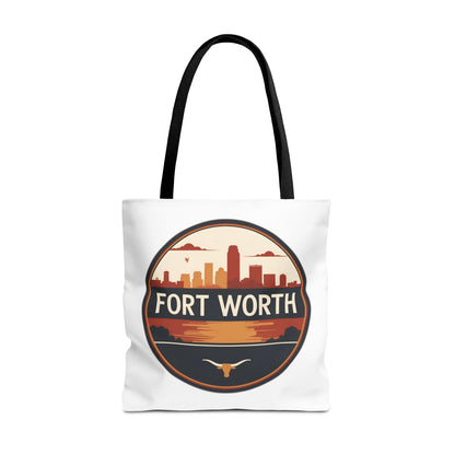 Fort Worth Skyline Tote Bag — Vintage Texas Cityscape Tote
