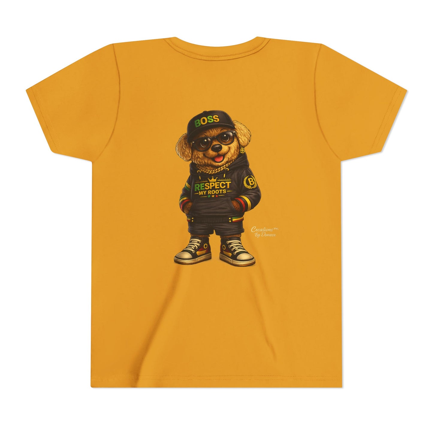 Kids Graphic Tee - 'Respect the Hustle' Teddy Bear Streetwear