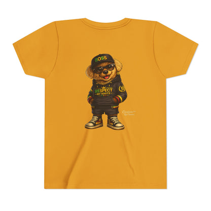Kids Graphic Tee - 'Respect the Hustle' Teddy Bear Streetwear