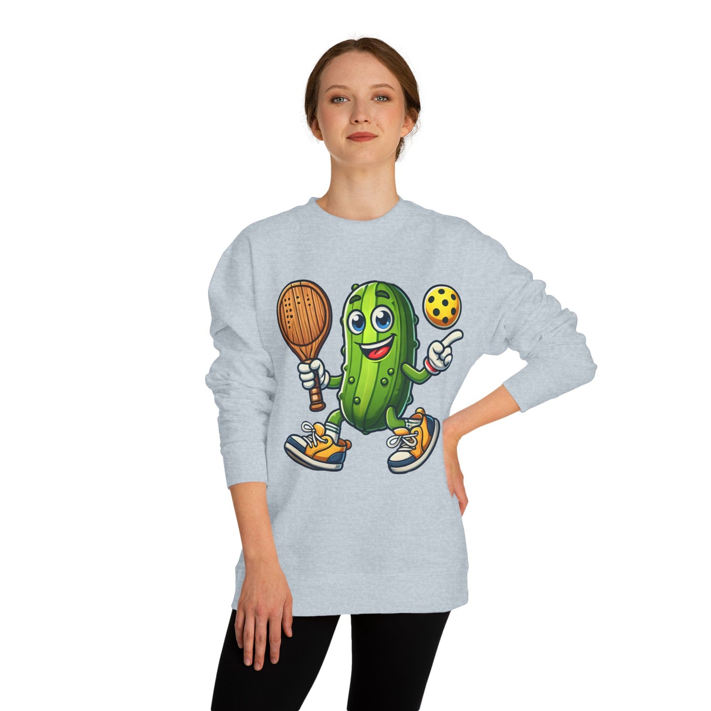 Pickle Pickleball Sweatshirt — Funny Pickle Playing Pickleball Crewneck