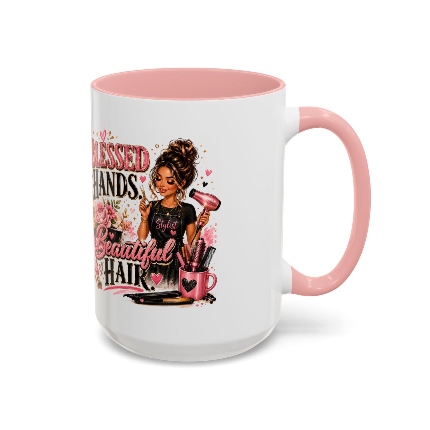 Blessed Hands Beautiful Hair Coffee Mug — Stylist Barber Hairdresser Gift