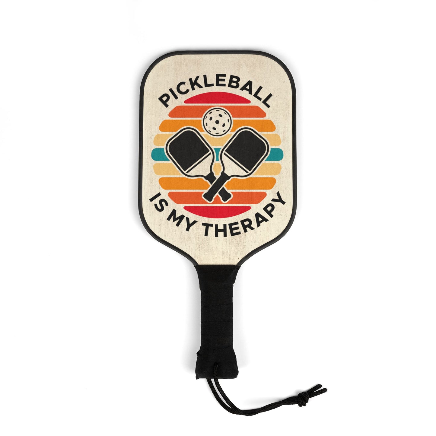 Pickleball Paddle Set — "Pickleball Is My Therapy" Retro Design