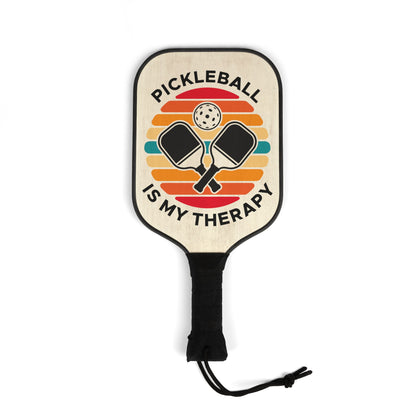 Pickleball Paddle Set — "Pickleball Is My Therapy" Retro Design