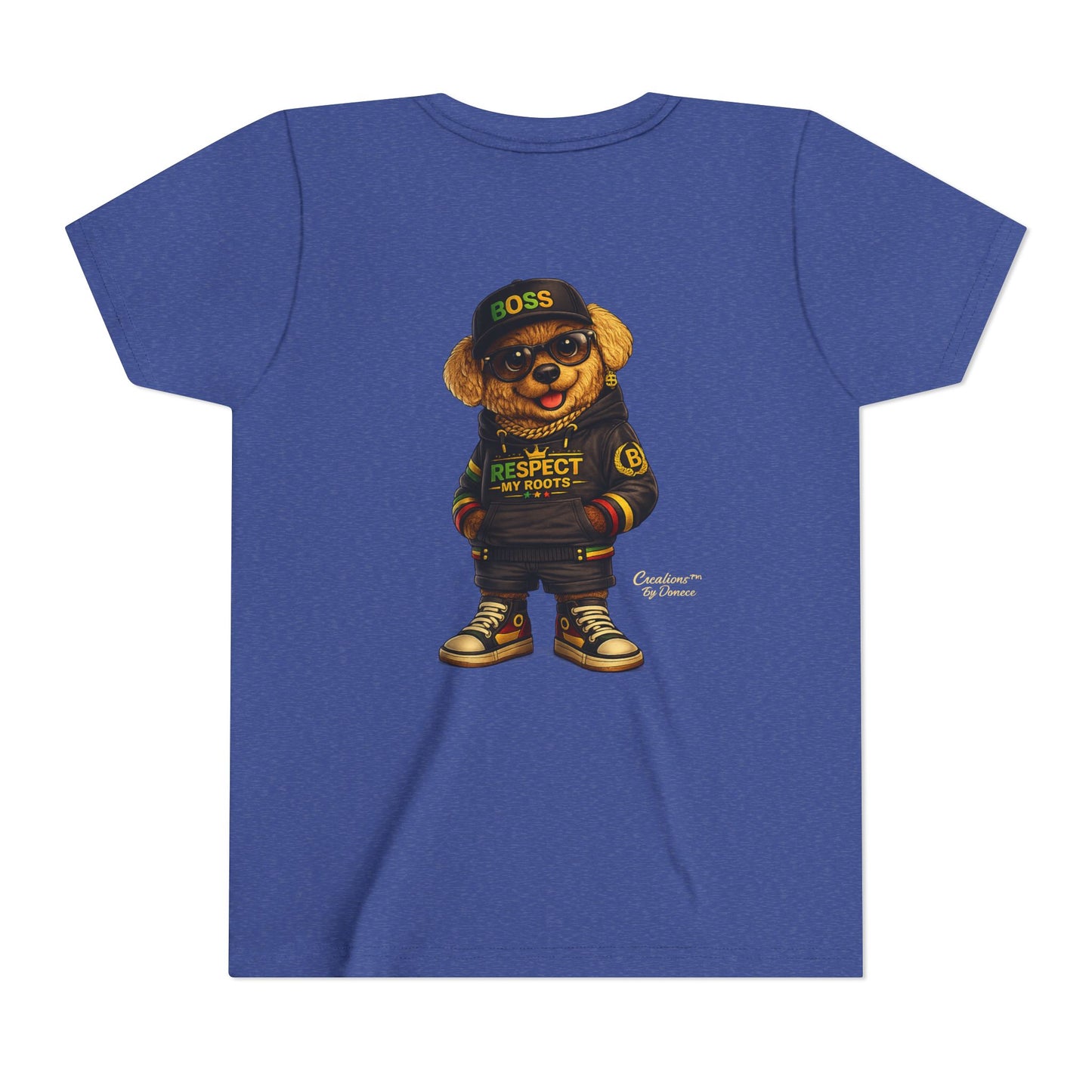 Kids Graphic Tee - 'Respect the Hustle' Teddy Bear Streetwear