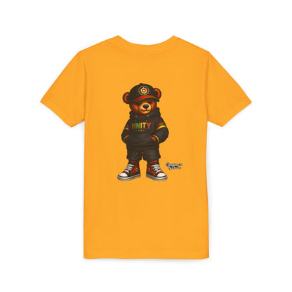 Youth T‑Shirt — Cool Bear Graphic Tee with 'UNITY' Hoodie Design