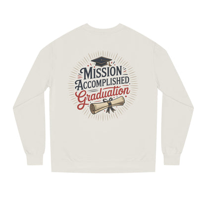 Graduation Sweatshirt "Mission Accomplished" - Grad Cap & Diploma Pullover