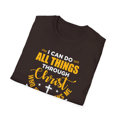 I Can Do All Things Through Christ Who Strengthens Me- Philippians 4:13  T-Shirt