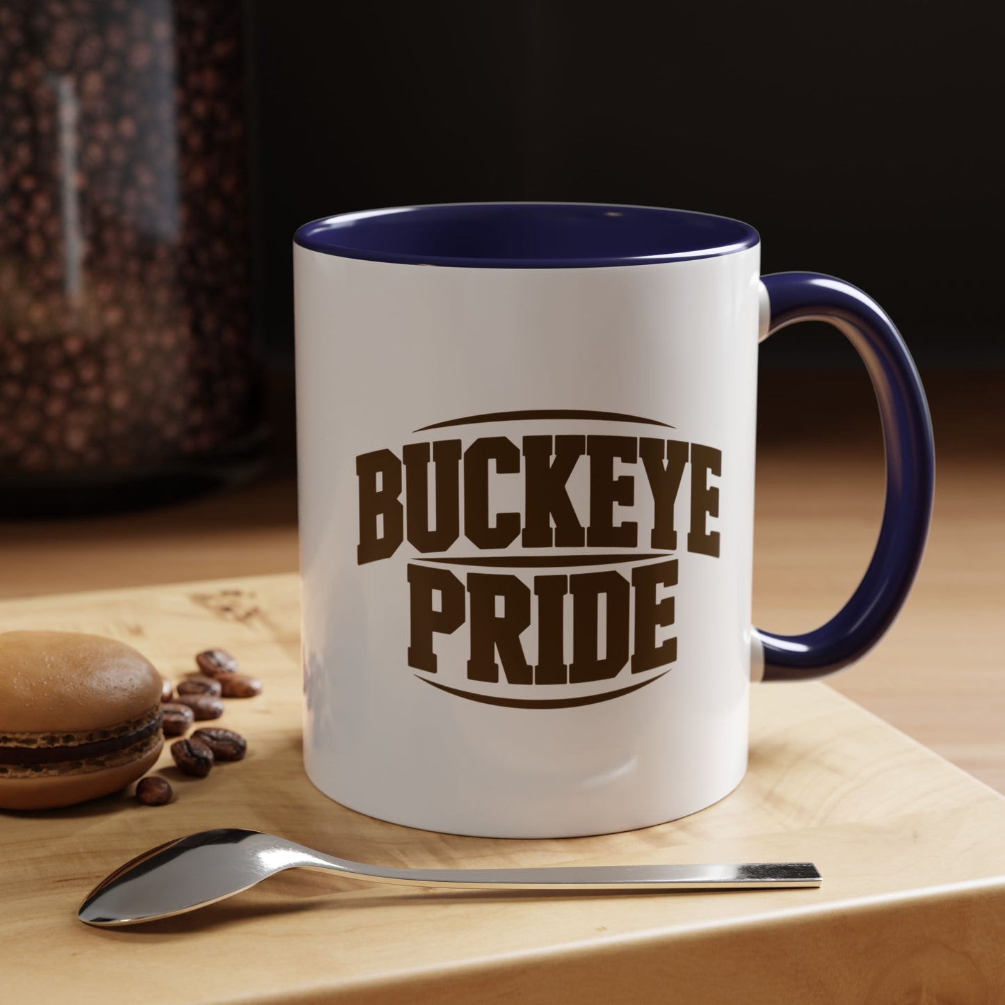 Buckeye Pride Accent Coffee Mug — School Spirit Ceramic Mug